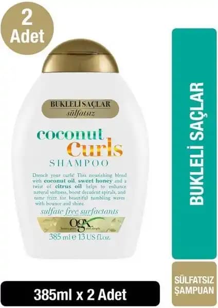 OGX Coconut Curls Sülfatsız Şampuan ile Doğal ve Parlak Bukleler Elde Edin