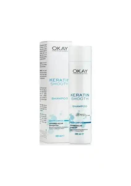 Okay Keratin Smooth Şampuan 300 ml Saç Onarımı ve Parlaklık için Güçlü Bir Seçenek