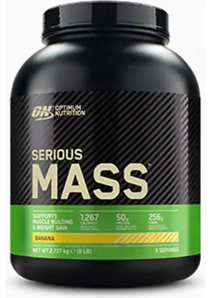 Optimum Nutrition Serious Mass Banana 6 Lb Yüksek Kalorili Kas Geliştirme Tozu