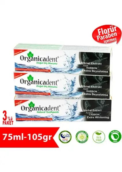 Organikadent Aktif Karbonlu Doğal Diş Macunu, Beyazlatıcı ve Güvenilir Diş Bakım Ürünü