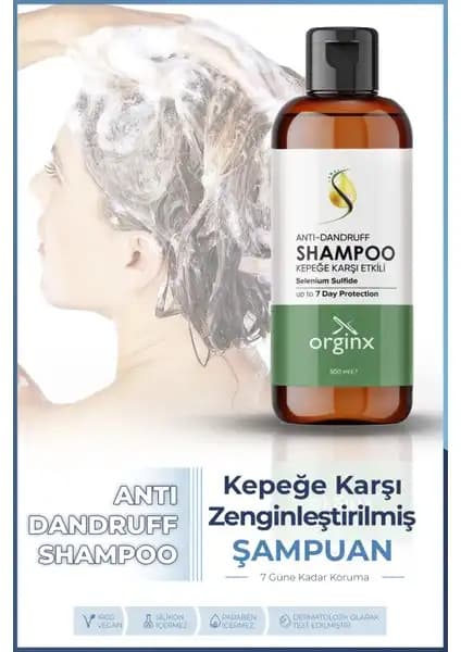 Orginx Kepeğe Karşı Etkili Bakım Şampuanı Saç Sağlığı ve Kepek Önleme Çözümü