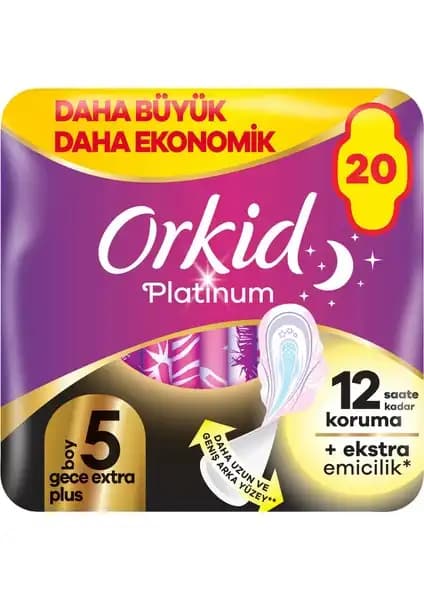 Orkid Platinum Gece Ekstra Plus Hijyenik Pedler: Yüksek Koruma ve Konfor Sağlayan Gelişmiş Tasarım