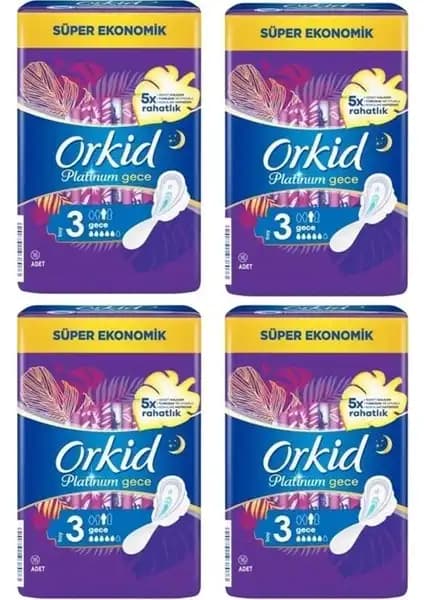 Orkid Platinum Gece Pedleri 3 Boy 4 x 16 ile Günlük Güven ve Konfor Sağlar