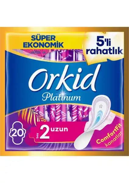 Orkid Platinum Uzun Hijyenik Ped: Günlük ve Gece Kullanımı İçin Yüksek Koruma ve Konfor