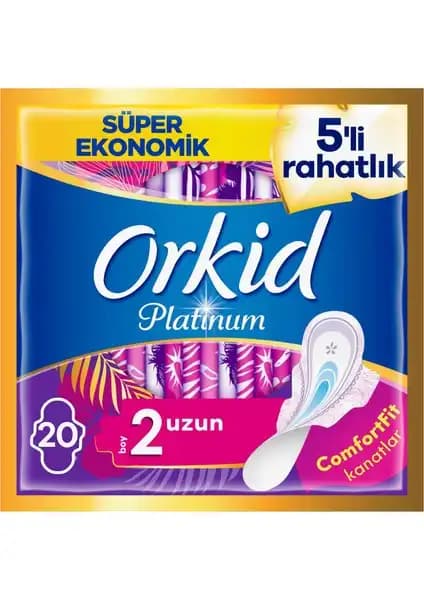 Orkid Platinum Uzun Hijyenik Ped: Günlük ve Gece Kullanımı İçin Yüksek Koruma ve Konfor