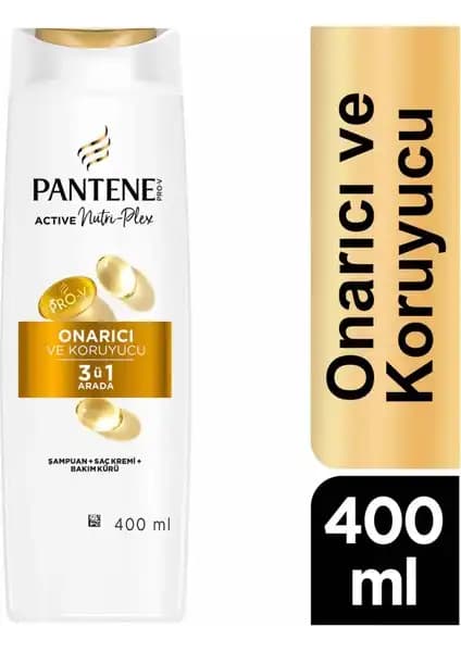 Pantene Onarıcı ve Koruyucu 3'ü 1 Arada Şampuan ile Sağlıklı ve Işıltılı Saçlara Ulaşın
