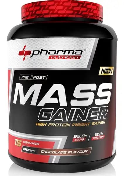 Pharma Nutrition Mass Gainer Çikolata Aromalı 1650 gr Kas Gelişimi ve Kilo Alma İçin Güvenilir Takviye