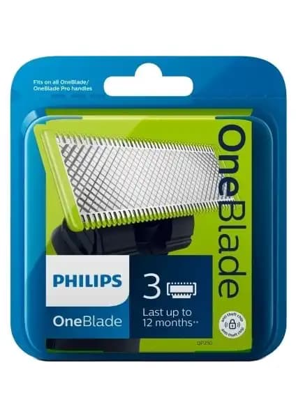 Philips OneBlade QP230/50 3'lü Yedek Bıçak: Sakal ve Vücut Bakımı İçin Yenilikçi Çözüm