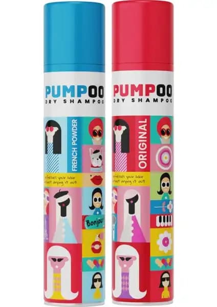 Pumpoo Kuru Şampuan ve French Powder Saç Bakım Seti Hızlı ve Etkili Çözüm