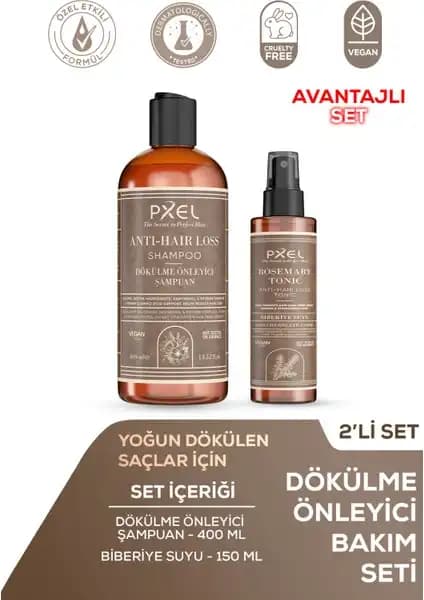Pxel Anti-Hair Loss Şampuan ve Biberiye Saç Toniği ile Saç Sağlığını Güçlendirin