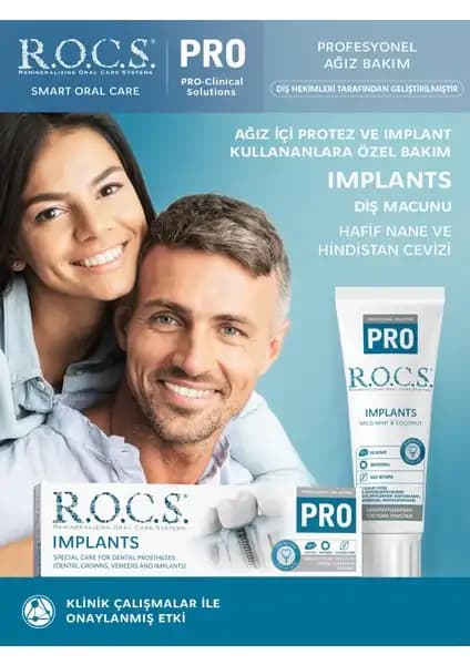 R.O.C.S. Pro İmplant Diş Macunu: Hassas Dişler ve İmplant Kullanıcıları İçin Güçlü Koruma