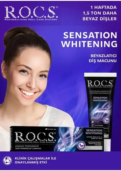 R.O.C.S. Sensation Diş Macunu: Doğal İçeriklerle Beyazlatma ve Parlaklık Sağlayan Ürün