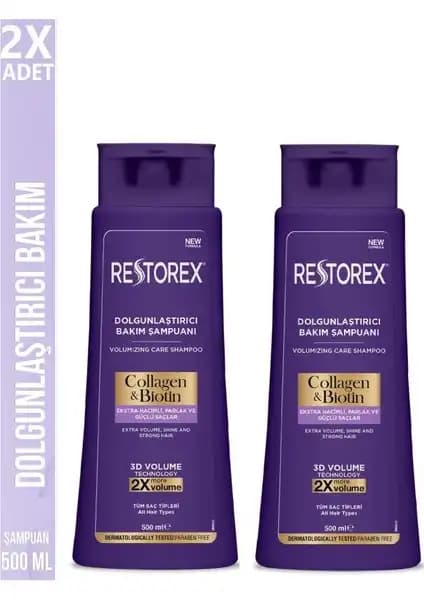 Restorex Collagen Biotin Dolgunlaştırıcı Şampuan Saç Hacmi ve Parlaklık Artırıcı Ürün