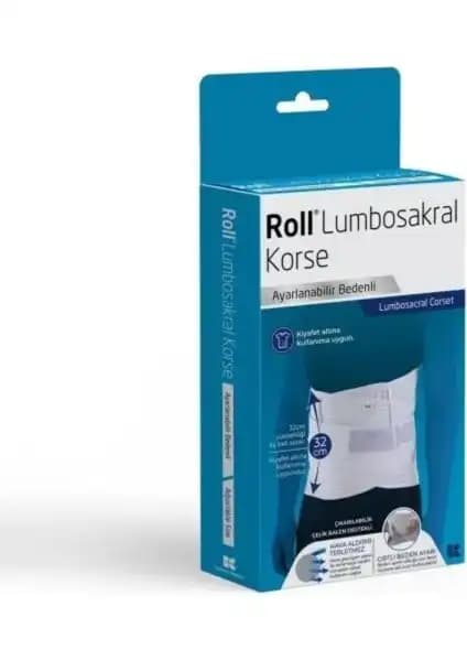 Roll Lumbosakral Çelik Balenli Bel Korsesi ile Bel Desteği ve Koruma Sağlayan Ürün