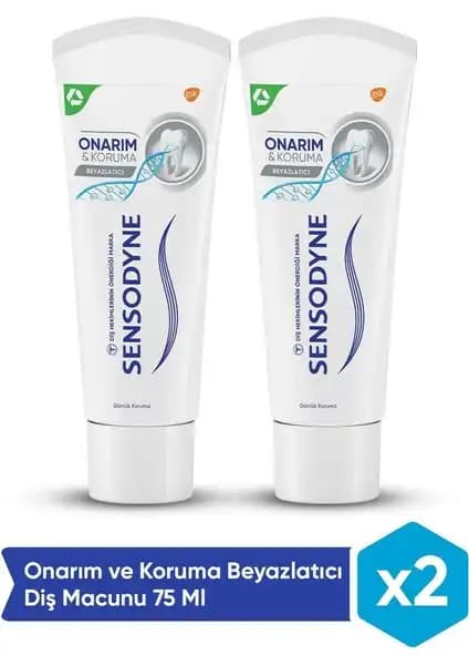 Sensodyne Diş Macunu 75 ml X 2'li Paket Hassasiyet ve Beyazlıkta Güvenilir Çözüm