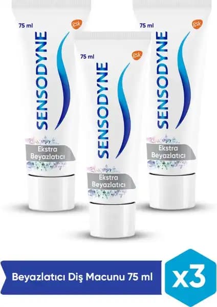 Sensodyne Diş Macunu 75ML x 3'lü Paket ile Hassas ve Sağlıklı Gülüşler İçin Güvenilir Çözüm