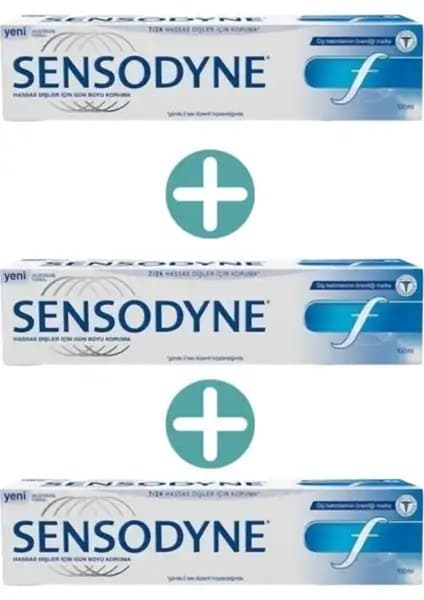 Sensodyne F 100ML 3 Adet Hassas Dişler İçin Güvenilir Günlük Koruma Çözümü
