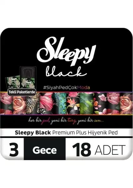 Sleepy Black Premium Plus Hijyenik Ped Gece: Yüksek Kalite ve Konfor Sunan Güvenilir Ürün
