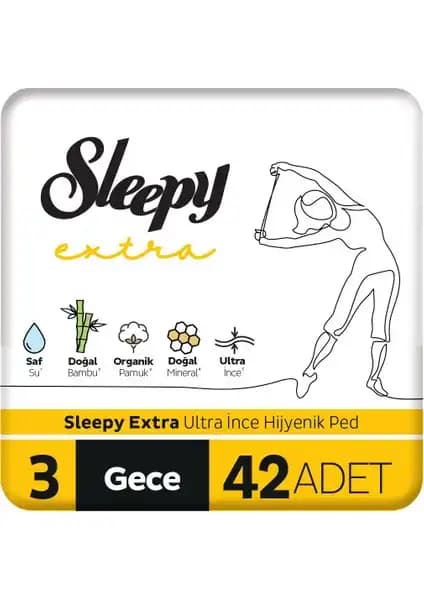 Sleepy Extra Ultra İnce Hijyenik Ped Gece: Yüksek Emicilik ve Konfor Sunan Güvenilir Ped