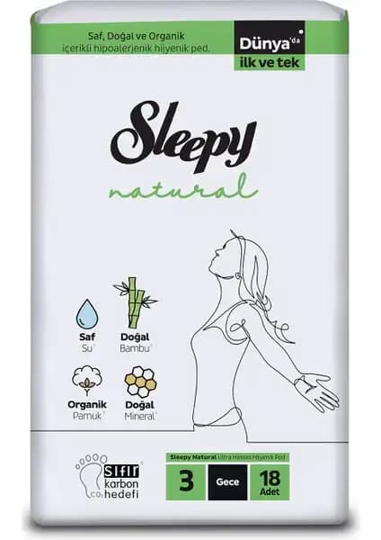 Sleepy Natural Soft Ekstra Yumuşak Gece Pedleri: Doğal ve Konforlu Uyku İçin Güvenilir Seçenek