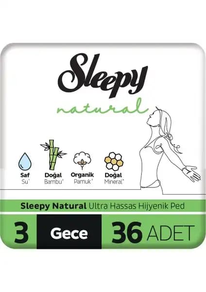 Sleepy Natural Ultra Hassas Hijyenik Ped Gece: Hassas Ciltler İçin Güvenli ve Konforlu Uyku Çözümü