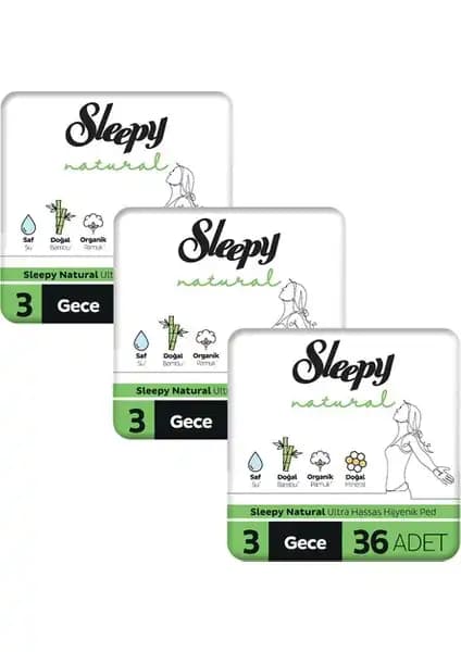 Sleepy Natural Ultra Hassas Hijyenik Pedler ile Güvenli ve Konforlu Gece Kullanımı