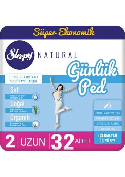 Sleepy Natural Uzun Günlük Ped: Doğal ve Güvenilir Günlük Hijyen Seçeneği