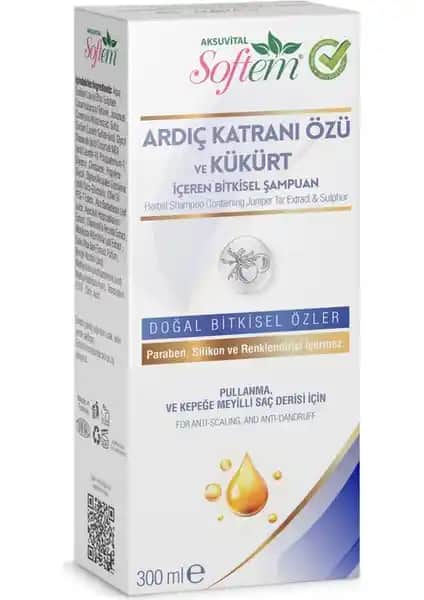 Softem Ardıç Katranı ve Kükürt İçeren Bitkisel Şampuan Saç Sağlığı için Doğal Çözüm