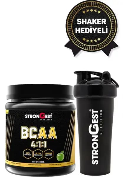 Strongest Bcaa 4.1.1 Yeşil Elma Aromalı Spor Takviyesi - Kas Koruma ve Enerji Artırıcı