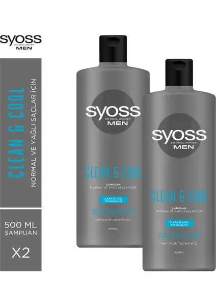 Syoss Men Clean & Cool Şampuan: Erkekler İçin Ferahlatıcı ve Arındırıcı Saç Temizleme Ürünü