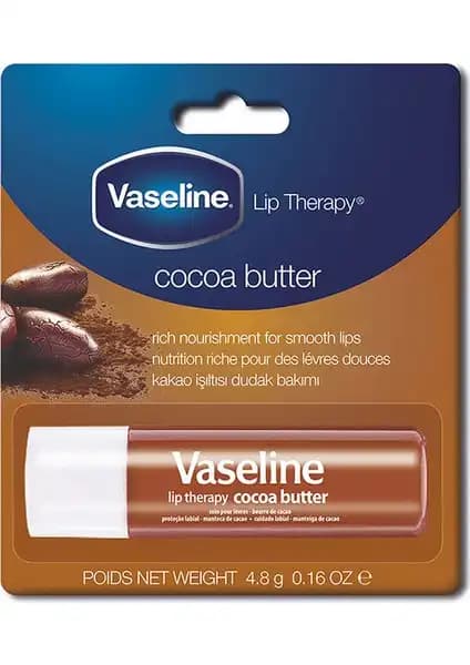Vaseline Kakao Yağı Dudak Balmı: Doğal İçeriklerle Nemlendiren ve Yumuşatan Dudak Bakım Ürünü