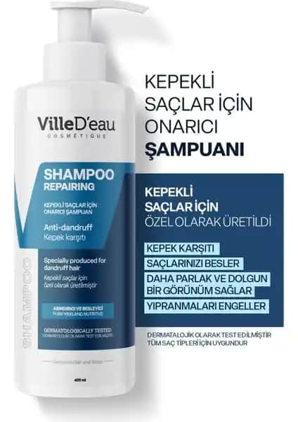 VilleD'eau Kepekli Saçlar İçin Onarıcı Şampuan: Doğal ve Etkili Saç Bakım Çözümü