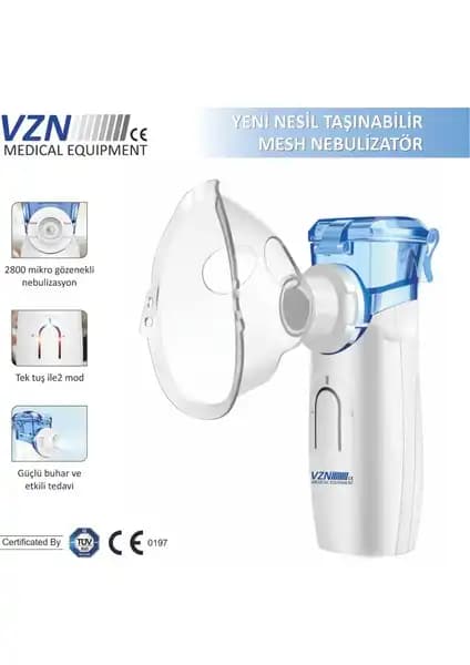 Vzn Yeni Nesil Taşınabilir Mesh Nebülizatör: Taşınabilir ve Sessiz Solunum Cihazı