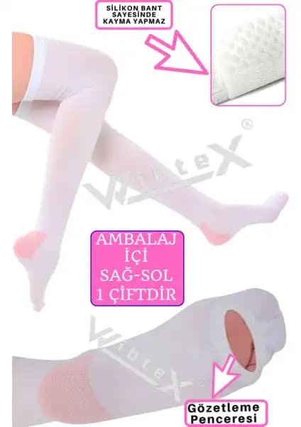 Wibtex Ameliyat Çorabı Diz Üstü Anti-Emboli Güvenli ve Etkili Destek Sağlar