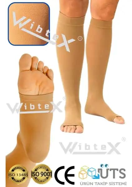 Wibtex Diz Altı Varis Çorabı Orta Basınçlı Unisex Rahatlatıcı Tasarım