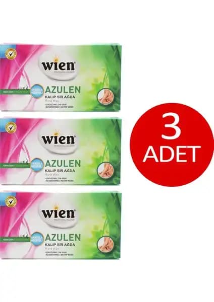 Wien Kalıp Sir Ağda Azulen 3'lü: Hassas Ciltler İçin Etkili ve Konforlu Tüy Dökme Çözümü