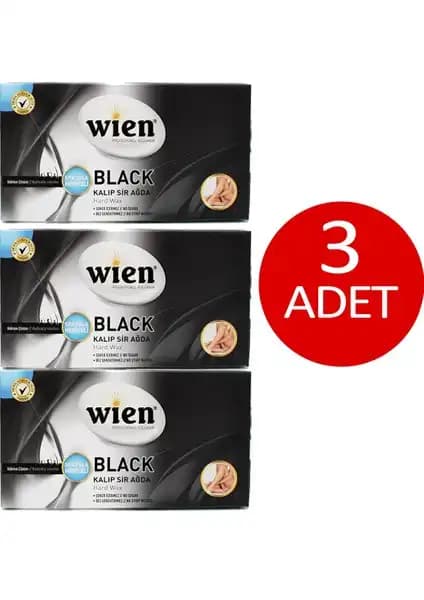 Wien Kalıp Sir Ağda Siyah 3'lü: Doğal İçerikli ve Yüksek Performanslı Ağda Çözümü