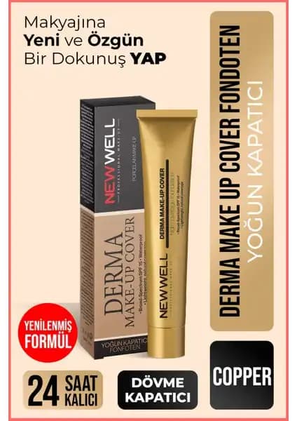 Yeni Well Derma Make-Up Cover Foundation Copper: Yüksek Kapatıcılık ve Uzun Süre Dayanıklılık