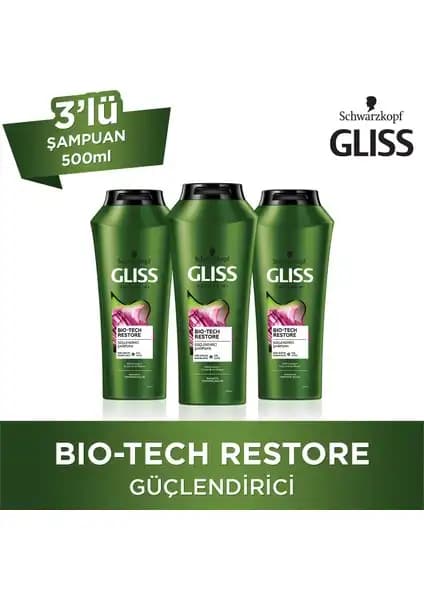 Yıpranmış Saçlar İçin Besleyici ve Onarıcı Şampuan Gliss Bio-Tech Özellikleri