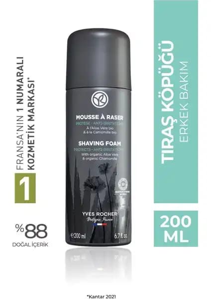 Yves Rocher Doğal İçerikli Ferahlatıcı ve Yatıştırıcı Tıraş Köpüğü Ürün Özellikleri