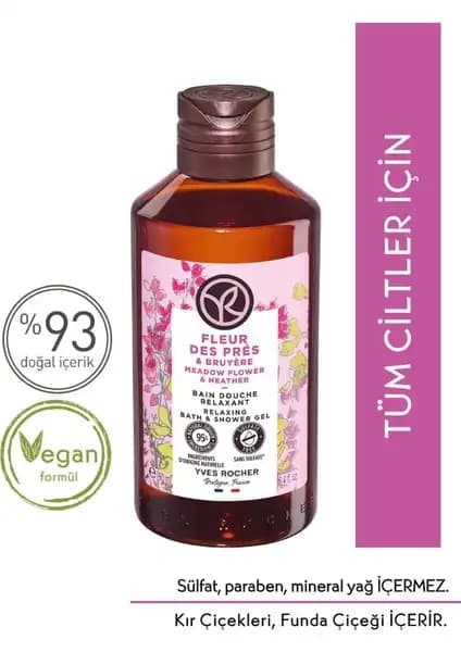 Yves Rocher Nemlendirici Duş Jeli Romantik Kır Çiçekleri 200ml doğal ve ferahlatıcı bakım ürünü