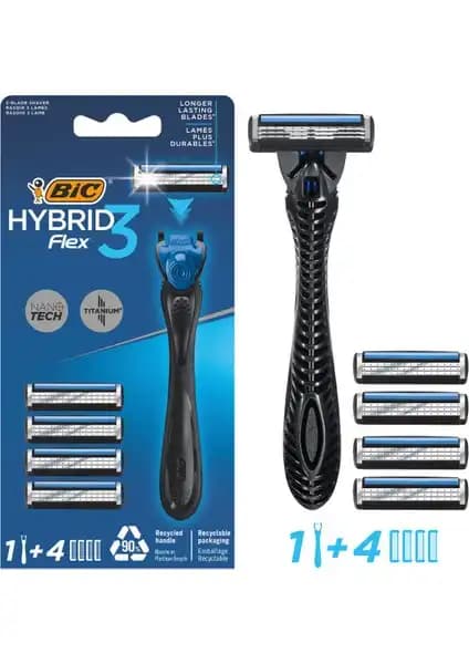 BIC Hybrid 3 Flex Erkek Tıraş Bıçağı: Yüksek Performans ve Çevre Dostu Tasarım