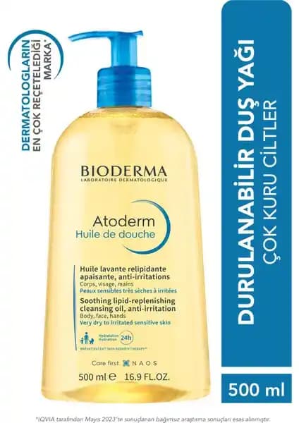 Bioderma Atoderm Duş Yağı: Kuru ve Hassas Ciltler İçin Güvenilir Nemlendirici Çözüm