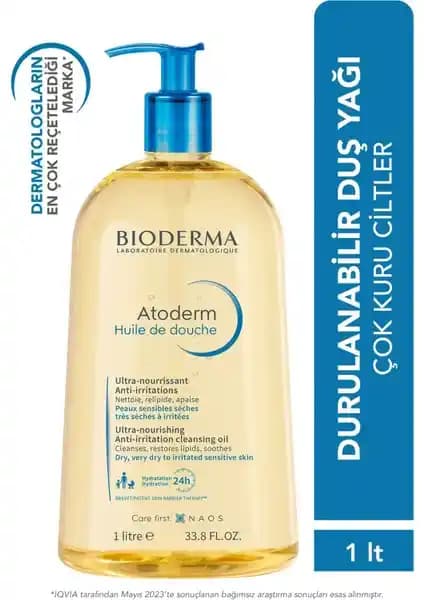 Bioderma Atoderm Shower Oil Kuru ve Hassas Ciltler İçin Nemlendirici Çözüm