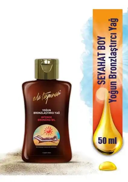 Eda Taşpınar Mini Seyahat Boy 50 ml Yoğun Bronzlaştırıcı Yağ Güneşsiz Bronzluk Sağlayan Ürün