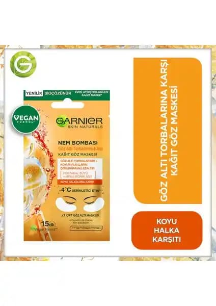 Garnier Nem Bombası Kağıt Göz Maskesi: Pratik ve Etkili Göz Bakım Ürünü