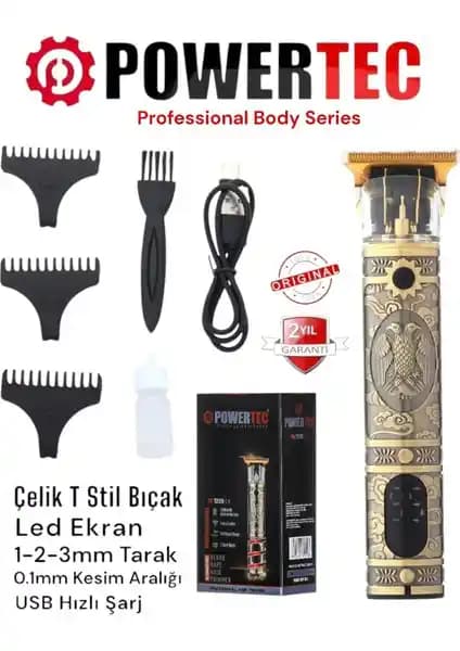 Powertec TR-1220 Pro Usb Şarjlı Dijital T-Bıçak: Çok Yönlü Epilasyon ve Tıraş Cihazı Özellikleri ve Kullanım Rehberi