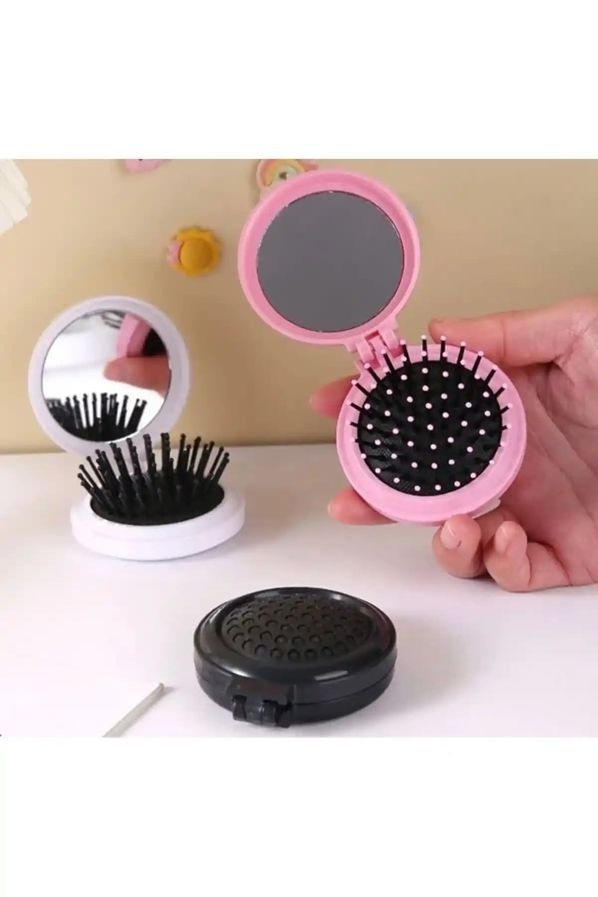 ARVALE Katlanır Mini Aynalı Tarak: Seyahat ve Günlük Kullanım İçin Pratik ve Şık Tasarım