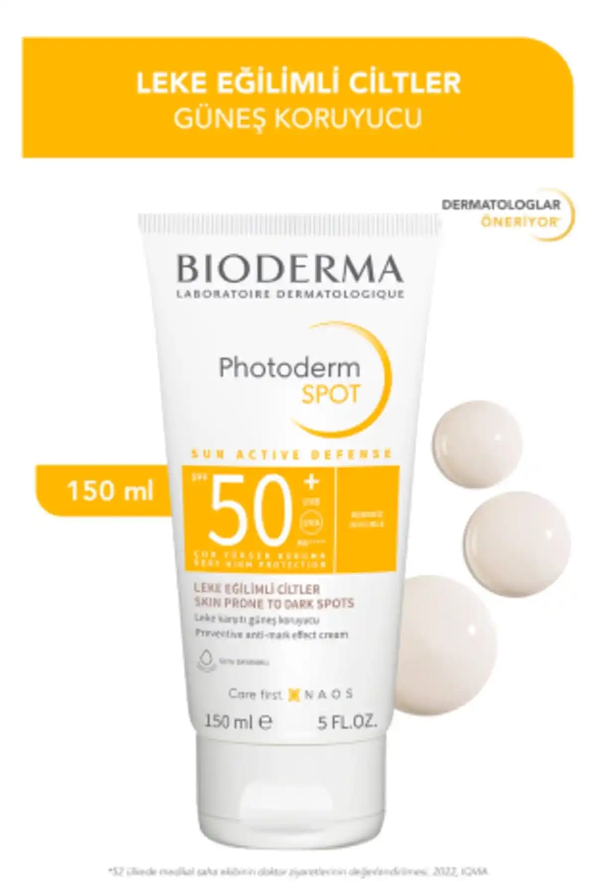 Bioderma Photoderm Spot 150 ml SPF 50+ Güneş Koruyucu Kremi Kuru ve Hassas Ciltler İçin