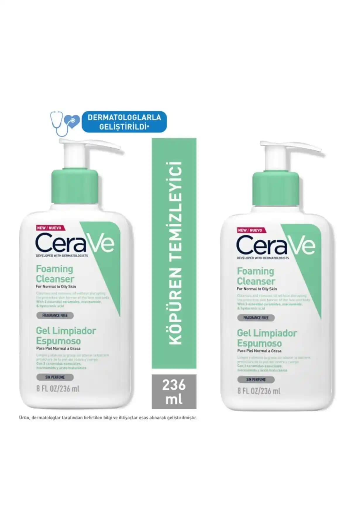 Cerave Köpüren Temizleyici ile Normal ve Yağlı Ciltler İçin Temizlik Çözümü
